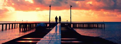 Lovers Under The Sunset Facebook Covers